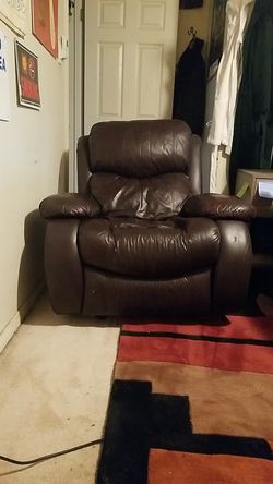Leather recliner