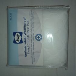Sealy Antimicrobial Waterproof Fitted Scrub Mattress Pad