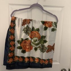 Stylish Floral Silk Scarf – Effortless Stunning  Spring Look