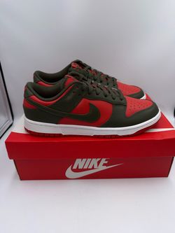 🔥 Nike Dunk Low Mystic Red Cargo Khaki 👟 Size 9.5 Men’s
