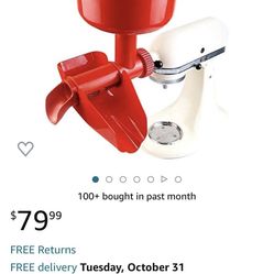 Cirillo Houseware Fruit Strainer Accessory For KitchenAid Mixers- Strains High Volumes Of Tomatoes and Apples, Oversized Loading Bowl, Dishwasher Safe