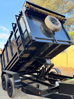 Brand New 12ft Long SCISSOR LIFT Hydraulic Dump Trailer FULLY LOADED 💪🏻