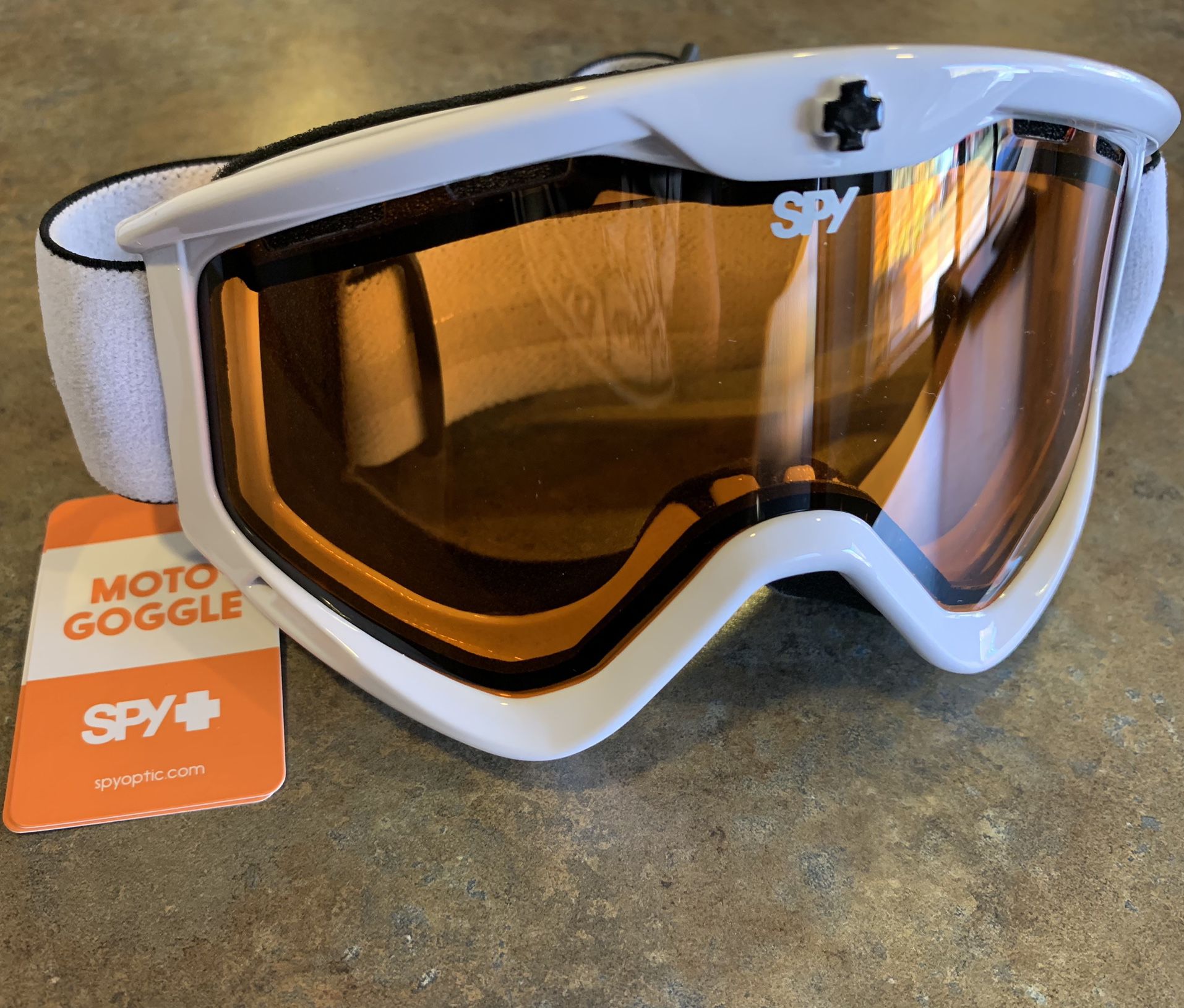 Spy Targa3 Moto Series White MX Goggles