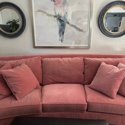 Ballard Designs Curved Velvet Sofa $1100