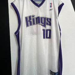 Y2K Mike Bibby Kings Jersey In White Sz 2xl Xxl Reebok Basketball 