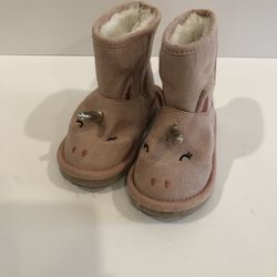 Toddler Girls Unicorn Boots Size 6 Pink