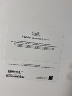 iPad 7th gen 32gb silver /white