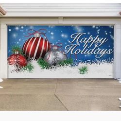 Garage Door Christmas Banner