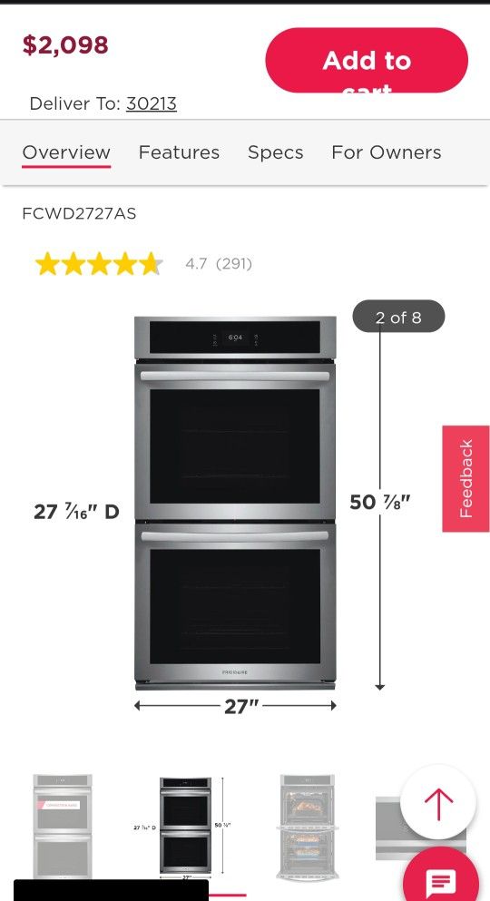 ✨ Brand-New Frigidaire 27” Double Electric Wall Oven ✨