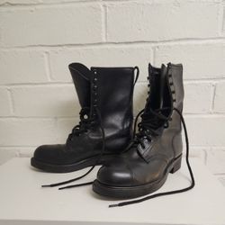 Like New Mens  Biltrite Ansi Z41.1 -1991/75 Size 9W Black Leather Combat Boots
