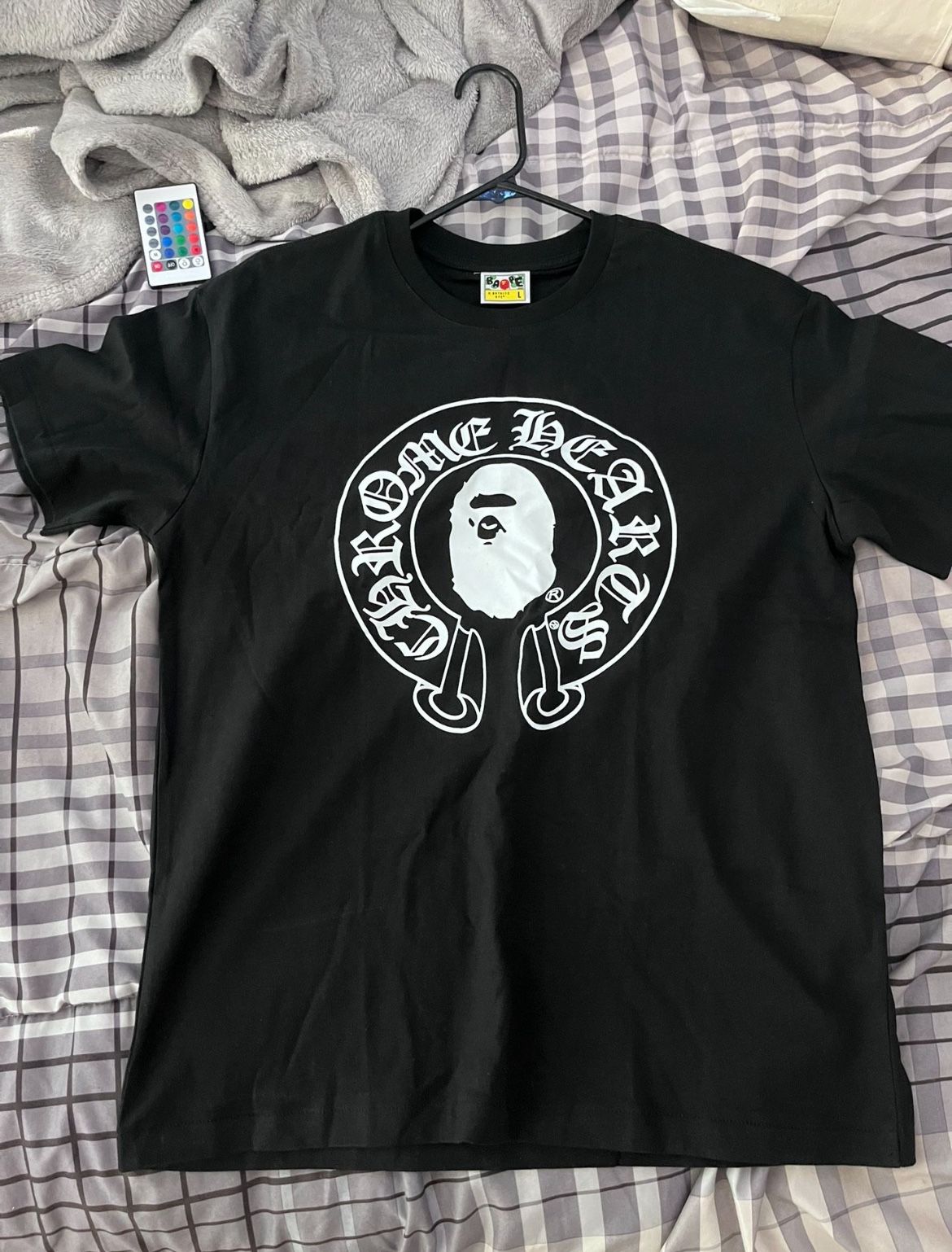 Men’s Bape Chrome Hearts Tee Size L