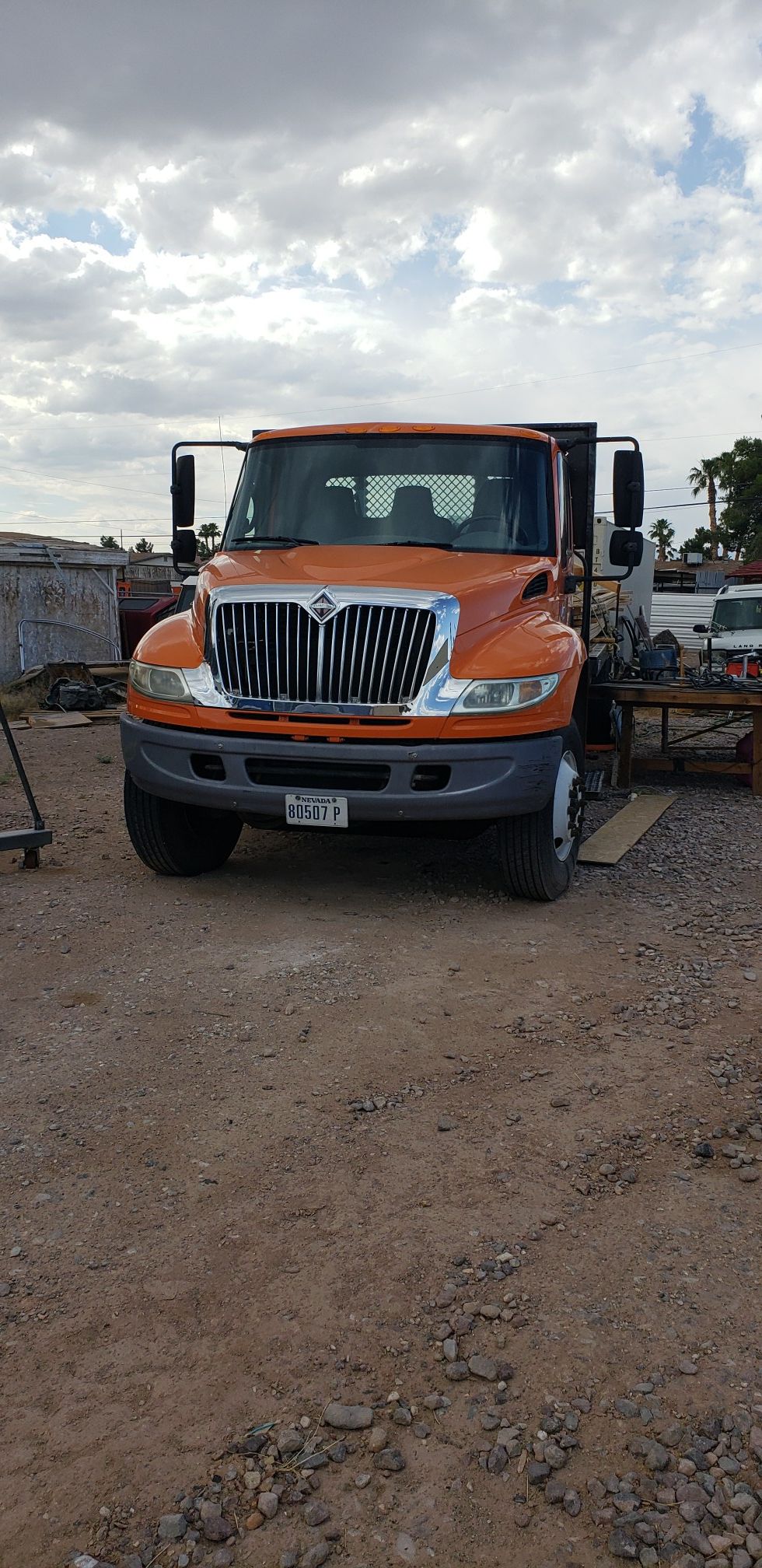 2006 International 4400 DT Flatbed 26ft With piggyback forklift low miles. MONEY MAKER. 34999.00 TODAY!
