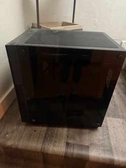 Black Mid-Tower PC Case with Tempered Glass