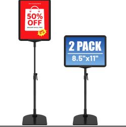 VAIIGO Sign Holder Stand 8.5 X 11, Adjustable Poster Stand For Table Top & Floor