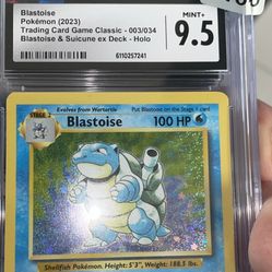 Pokémon Blastoise 2023 Holo PSA 9.5 Slab Card