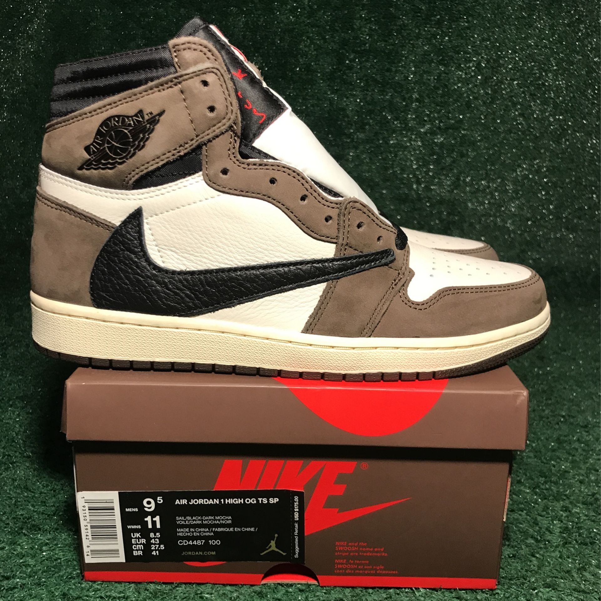 Jordan Retro High OG SP Travis Scott Mocha Mens Size “Last