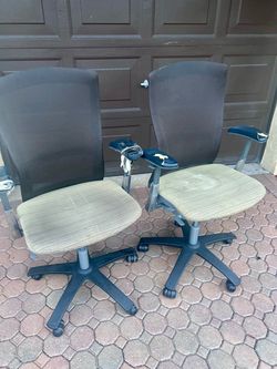 Knoll Life Task Mesh Back Office Chairs with Wheels – Set of 2