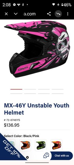 GENTLY USED GMAX YOUTH OFF ROAD HELMET