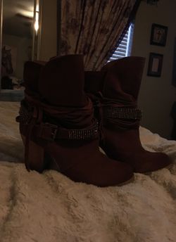 Tan suede Naughty Monkey boots size 10