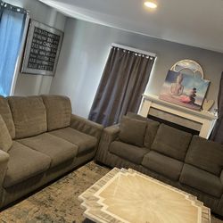 Ashley Furniture Gray Sofa Set – 2x - 7ft Couches – Free Delivery!