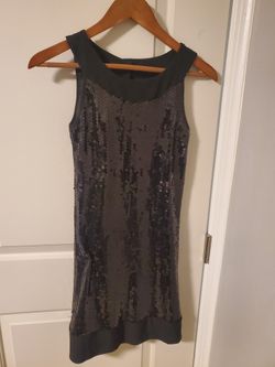 Sequin Black Cocktail Dress Sz Small