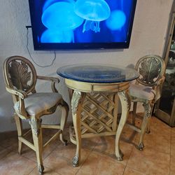 Dining, China hutch and high table