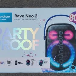 Soundcore Anker Rave Neo 2 Portable Bluetooth Stereo A33A1