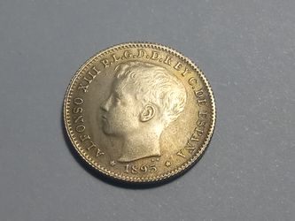 1895 Puerto Rico 20 Centavos Antique Coin /  Token