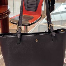 Tory Burch Black Leather Tote