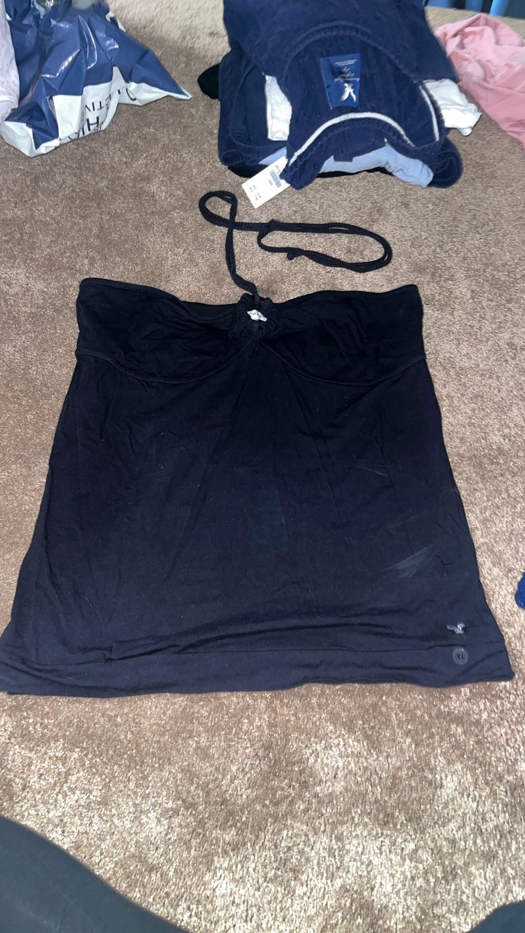 Black American Eagle Halter Top Size XL