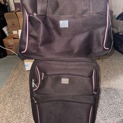 Liz Claiborne 2-Piece Luggage Set: 27" Suitcase & Rolling Carry-On