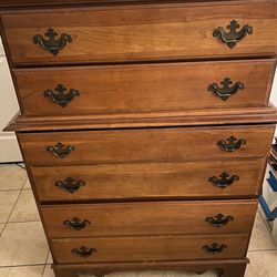 6 Drawers dresser Solid Wood Vintage 