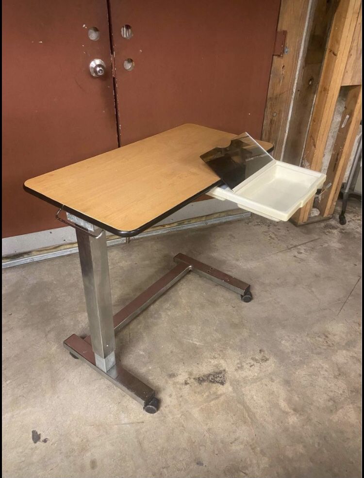 Over Bed Table On Wheels 