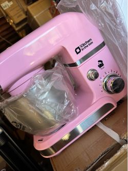 Kitchen in the box Stand Mixer,3.2Qt Small Electric Food Mixer,6 Speeds Portable Lightweight Kitchen Mixer for Daily Use with Egg Whisk,Dough Hook,Fla