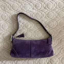 2005 Purple Suede Coach East West Demi 