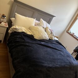 Bed Frame w/ drawers + Mattress