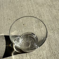 Vintage Clear Glass Bowl – Crown & Saber Emblem – Made in Italy