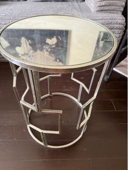 Round silver table