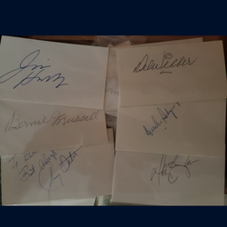 Baseball autographed cuts and vintage cards. $5-$15 per set or take all $125