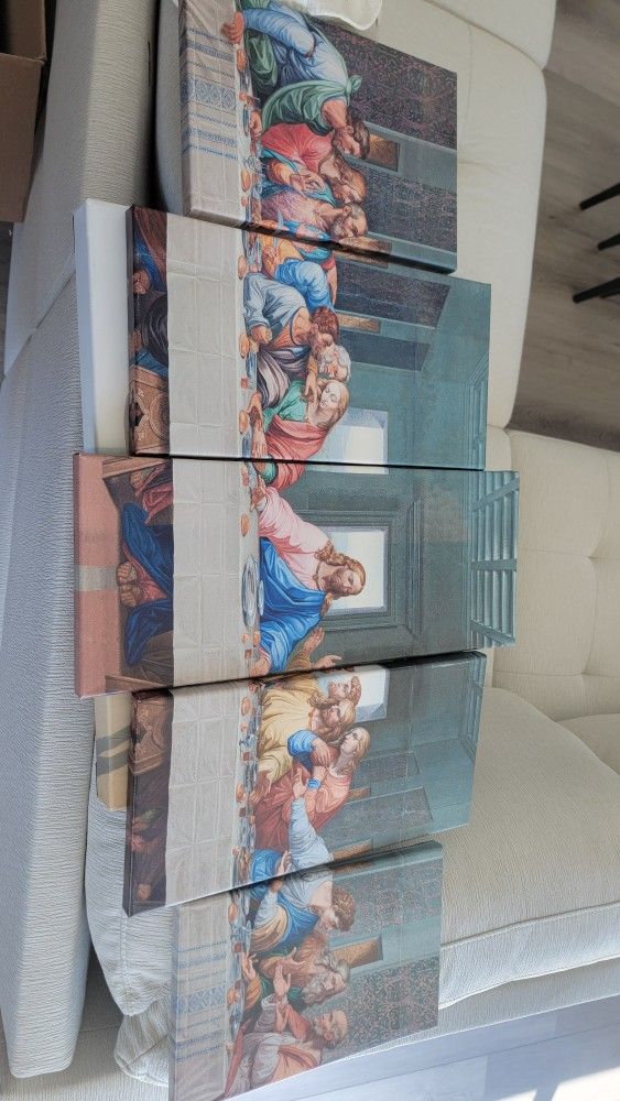 Last Supper Canvases 5 Piece