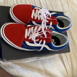 Red & BLUE VANS Size 9