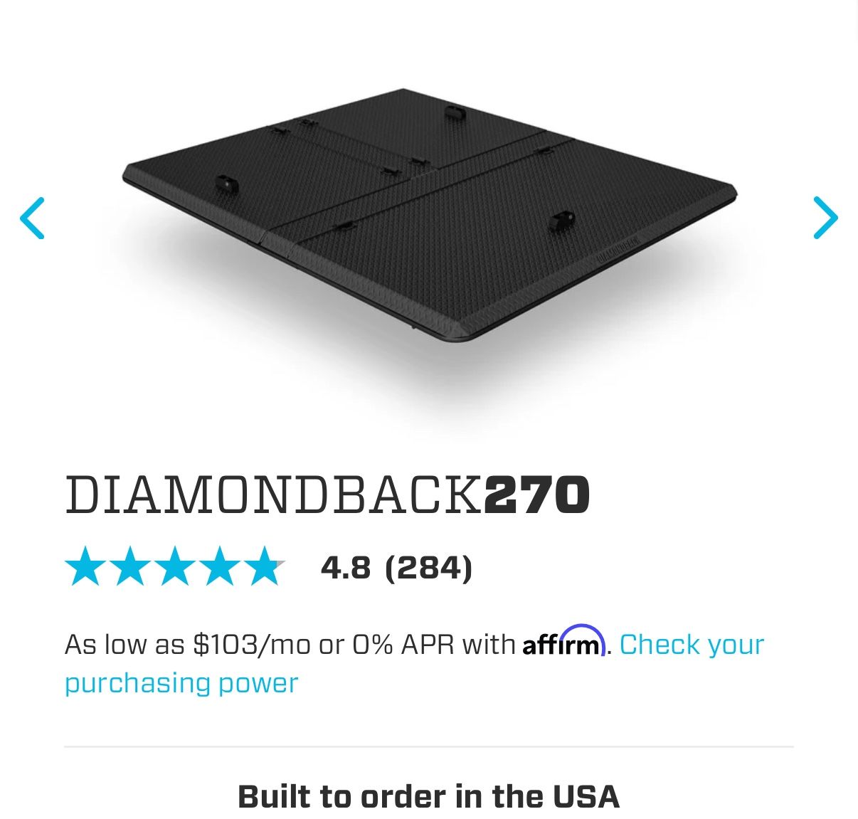 Diamondback 270 Bed Cover For Tacoma