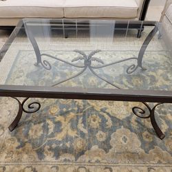 Glass coffee table