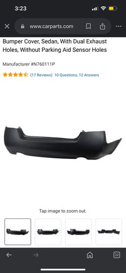 Nissan Altima Back Bumper 2007 2012 