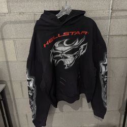 Hellstar hoodie skull airbrush NFC