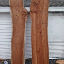  live edge hard wood slabs
