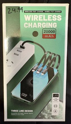Wireless Charging Power Bank 20000mAh