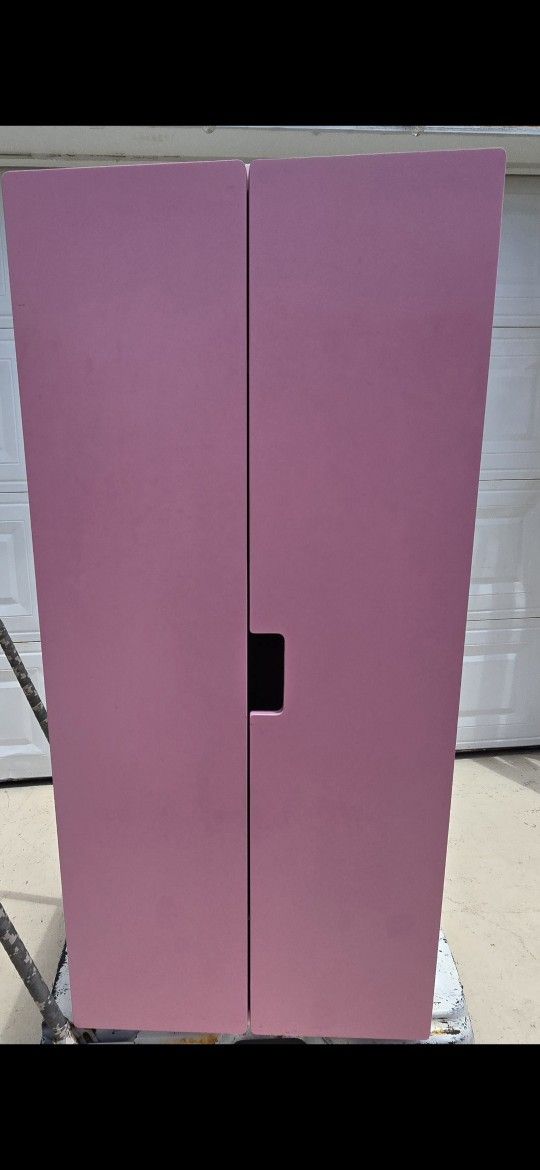 Pink and White Children's Ikea Wardrobe. Solid. Clean. Great Condition. $90 obo