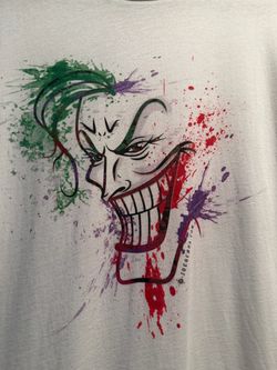 Joker-Inspired Paint Splash Art T-Shirt – https://offerup.com/redirect/?o=Sm9lT2Nob2EuY29t – Large
