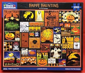 White Mountain Halloween puzzle Happy Haunting 1000 larger pieces 2024